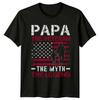 Papa The Veteran The Myth The Legend USA Flag Fathers Day TShirt