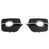 Pair of Bumper Fog Light Bezel With Decorative Trim ABS Plastic Long Lasting 51117188383 Replacement for X6 E71 E72