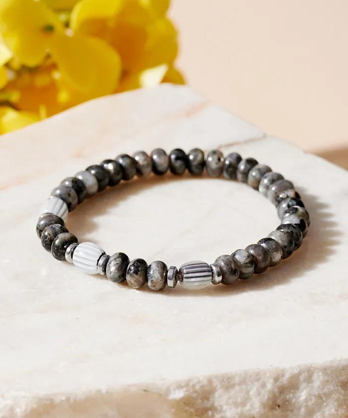 Gray Stone Mix Bracelet (PLT-BR-068_GR)
