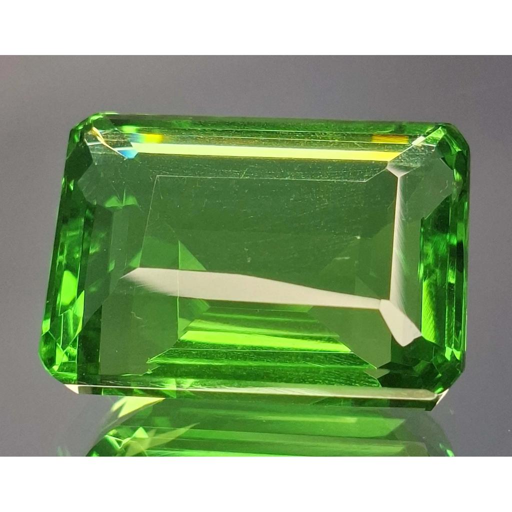 Certified Natural Green Color Topaz Emerald Cut 92-94 Ct Fabulous Gemstone