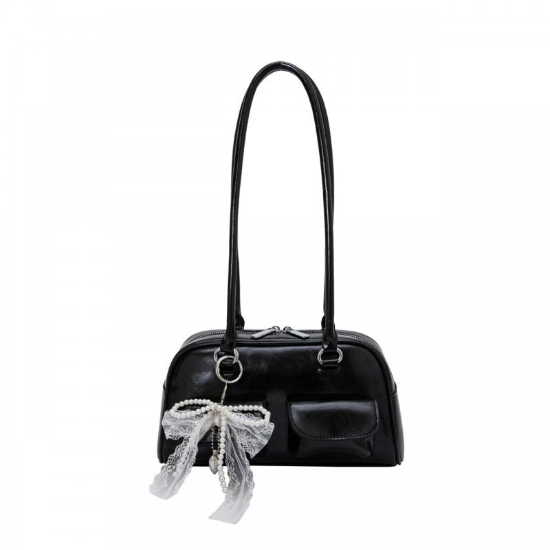 

Niche Design Bowling Bag Women s 2026 New Trendy Boston Shoulder Simple Handbag No pendant