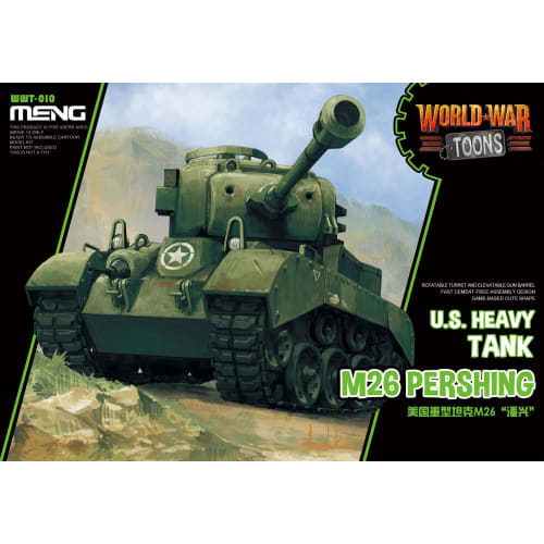 Meng Model World War Toons Series American Heavy Tank M26 Pershing Plastic Model MWWT010