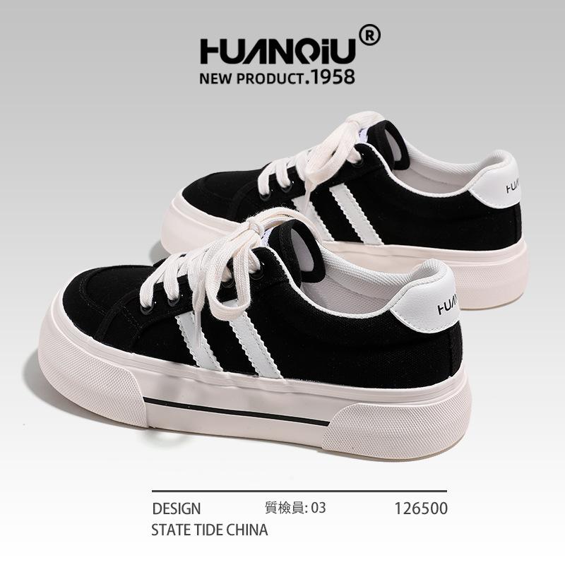 Global Platform Women's Canvas Shoes Women's 2025 New Summer Lightweight Ins Trendy Versatile Casual Board Shoes Women's S6992