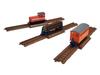 Eisenbahn-Sammlung Tetsuro Schmalspur 80 Katze Berg Wald Eisenbahn Diesellokomotive mit Weißem Personen- und Holztransportwagen B Diorama Zubehör