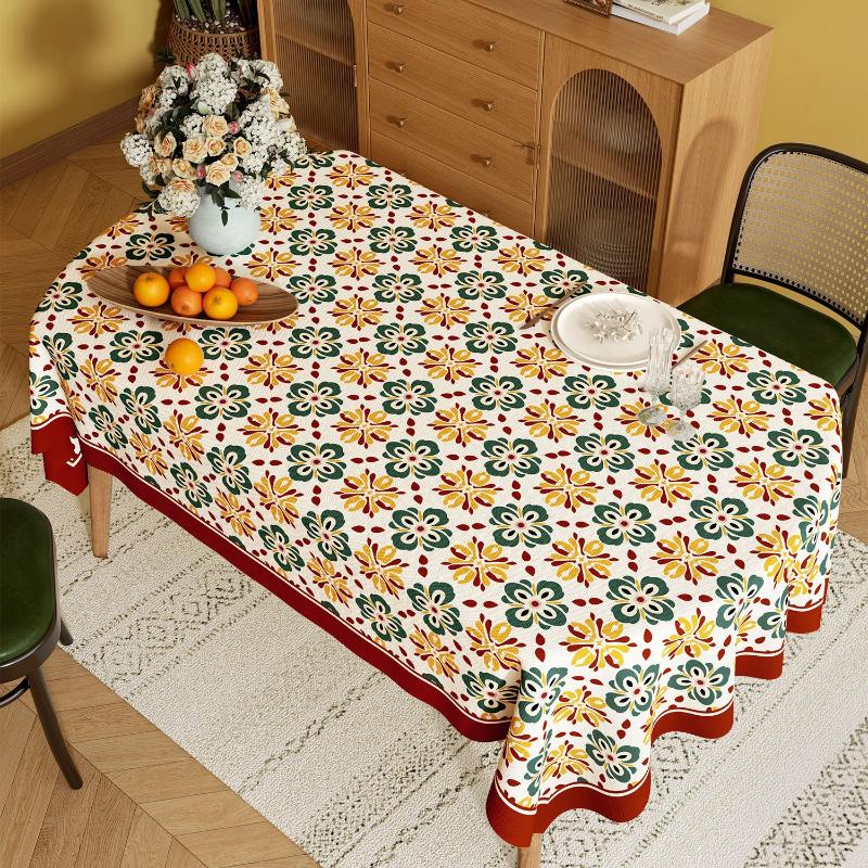 French Countryside Table Cloth Wear Resistant and Scratch Resistant Printed Table Mat Tea Party Birthday Celebration Partys Decoration Tablecloths