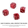VORCOOL Air Valve Cap for Car, Aluminum Alloy, Red Dice, Tire Valve Cap, Motorcycle, Bicycle, Stylish, Set of 4
