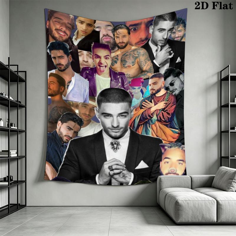 Maluma Wall Tapestry Aesthetic Wall Hanging Printed Fabric Blanket Decorative Tapestries for Bedroom Living Room Home Decor