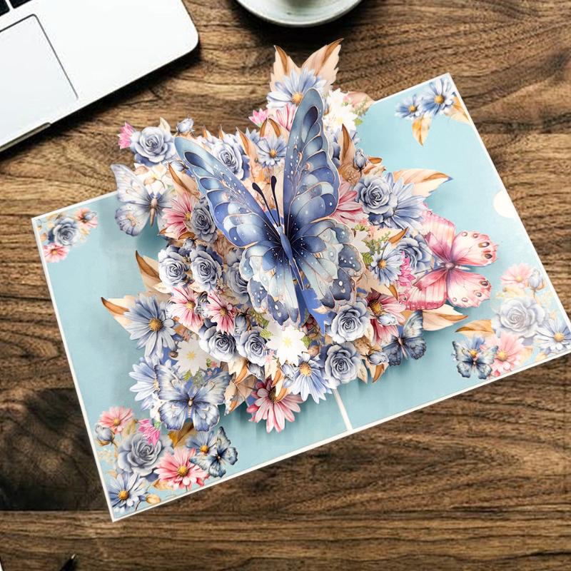 1Pc 3D Butterfly Greeting Card For Christmas Mother'S Day & Valentine'S Day Anniversaries