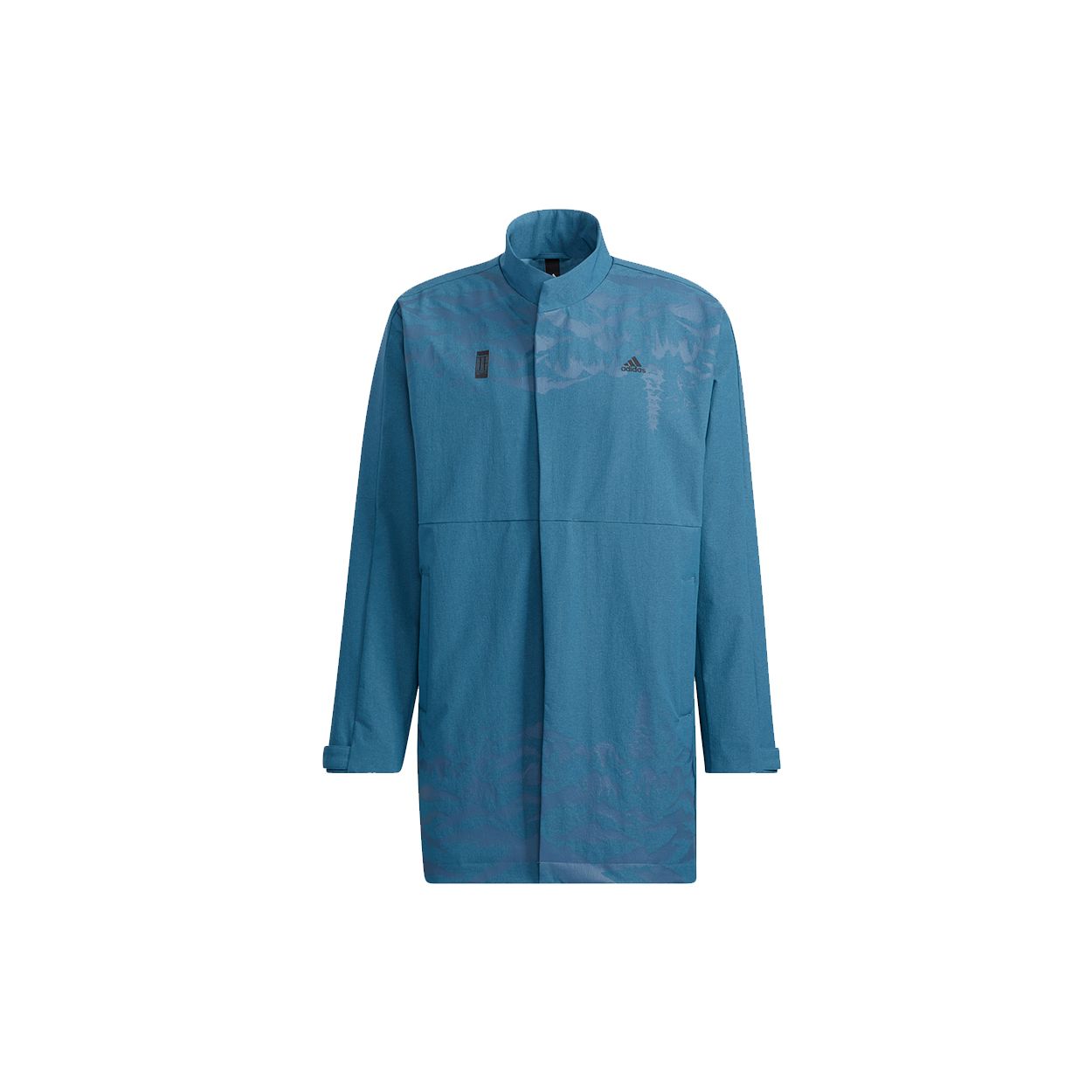 adidas WJ WV Long Jkt Martial Arts Mid-Length Stand Collar Jacket Sky Blue H39302 L
