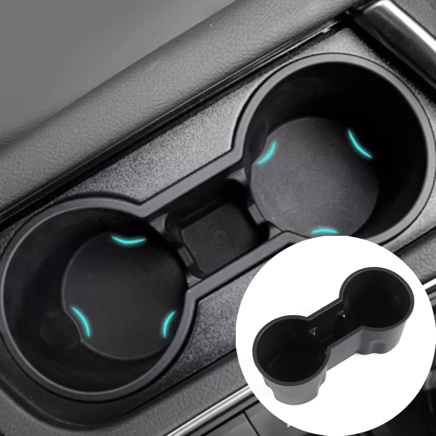 Car Cup Holder Insert Compatible with Cadillac CT5 2020-2024 TPE Removable Center Console Cup Holder Storage Box Interior Accessories For XT5 XT6 CT4