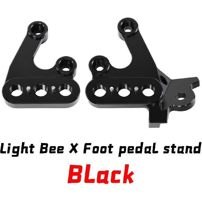 Pedal Mounting Bracket for Surron Light Bee X/S/X160/X260 Dirtbike Off-road Motorcycle Modified Sur-ron Parts (Black)