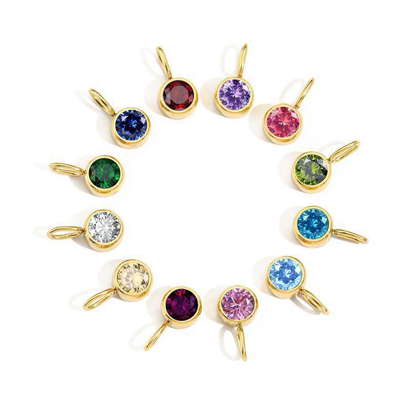 CARLIDANA 26 Letter Charms Set Heart Zircon Pearl Initial A-Z Alphabet Letter Gold Plated Stainless Steel Pendants for DIY