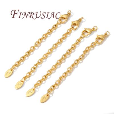 18K Gold Plated Extension Chain,Lobster Clasps with Extender Chain Connector,DIY Bracelets Accessories,Jewelry Making Supplies