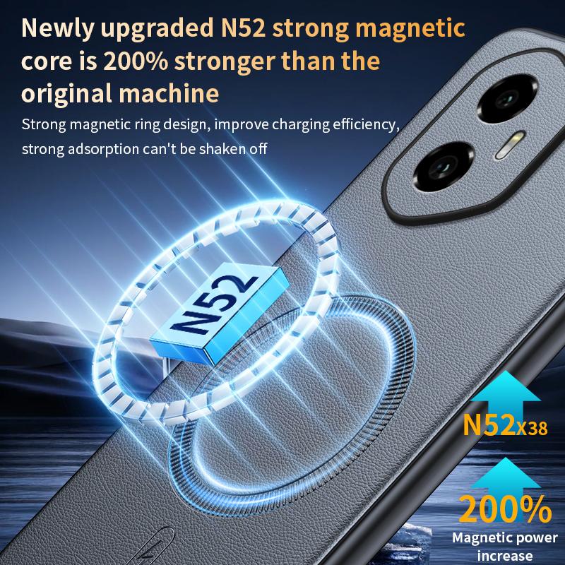 For Honor 300 Case Magnetic Leather Shield Cover For Honor 300 High Quality Anti-Fingerprint Non-Slip PC+TPU