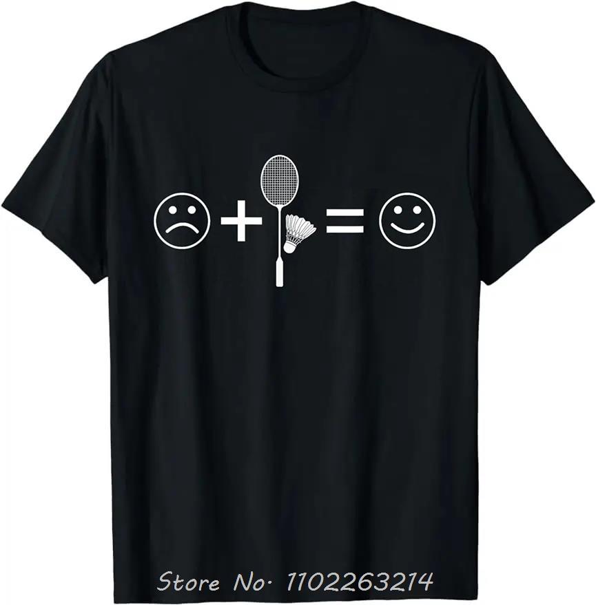 Badminton Love Happy Team Player Coach Men's Clothing Funny Oversized T-shirt Ropa Fashion Fitness T Shirt Hombre Cotton Tshirt