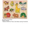 1 Set Wooden Animal Puzzle Board Cartoon Fruit Matching Board Fine Motor Skills Color Shape Preschool Learning Educational Jigsaw Board Toy