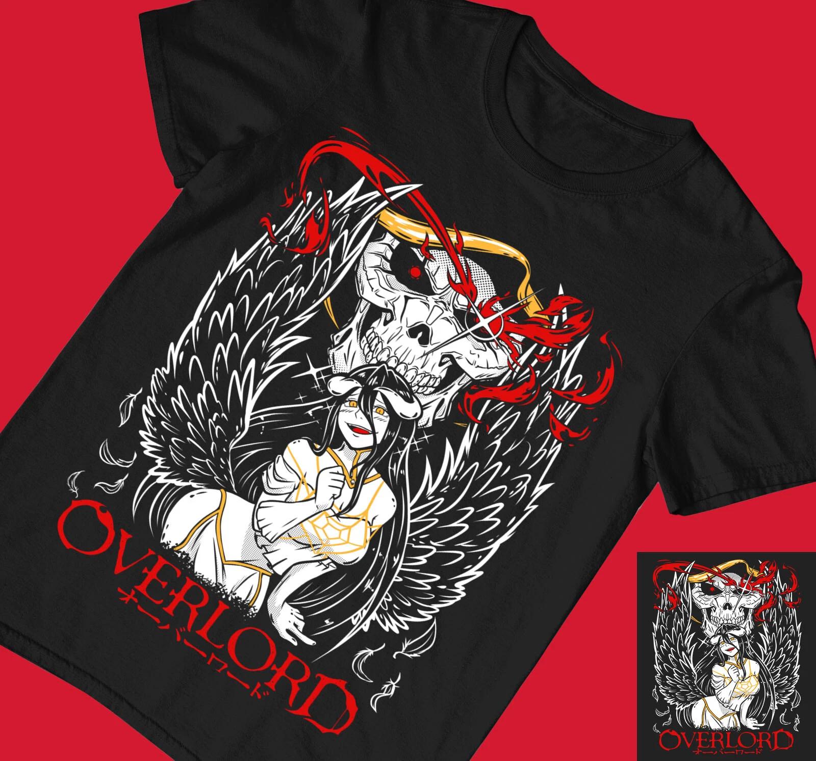 Футболка Overlord Айнз Оал Гоун Альбедо Череп Аниме Манга Подарки Футболка Все Размеры XL