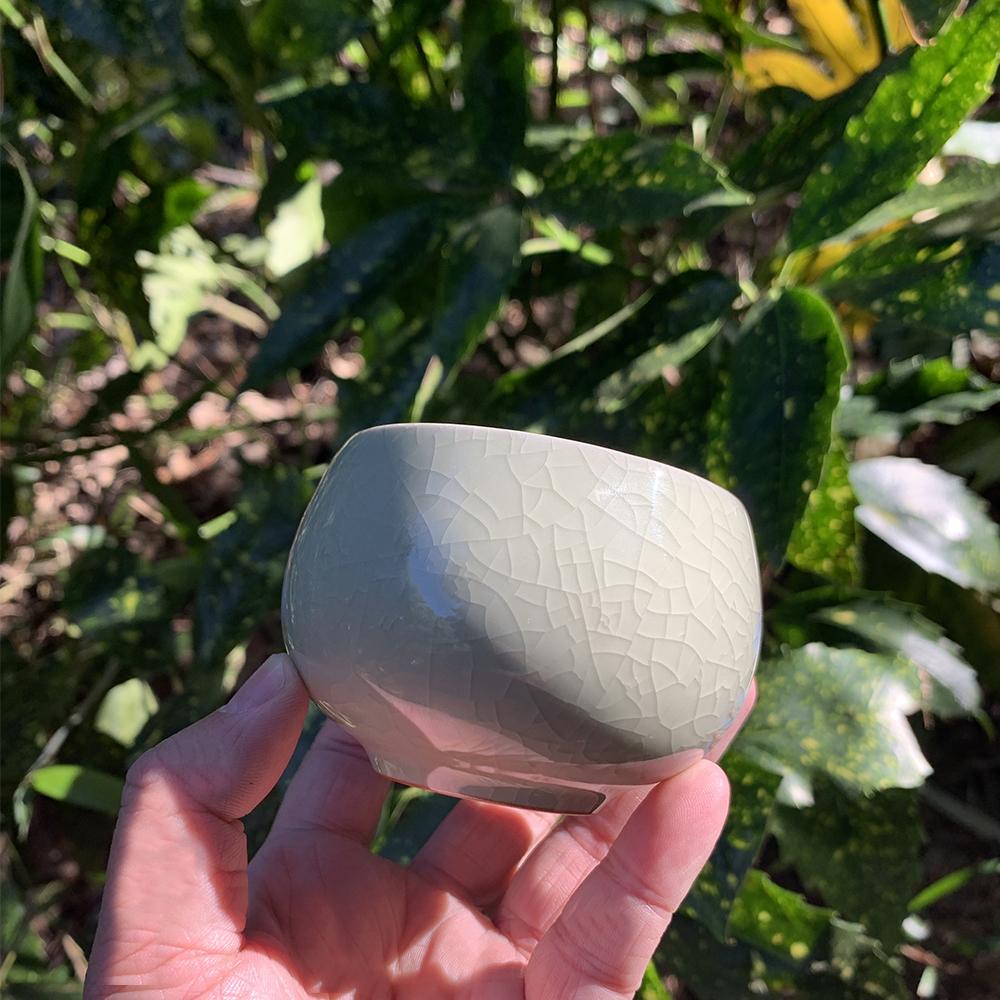 1/2 Stück 140ml Exquisite Eisrissglasur Keramik Teetassen Handbemaltes Porzellan Meistertasse Exquisite Teetasse Teezubehör