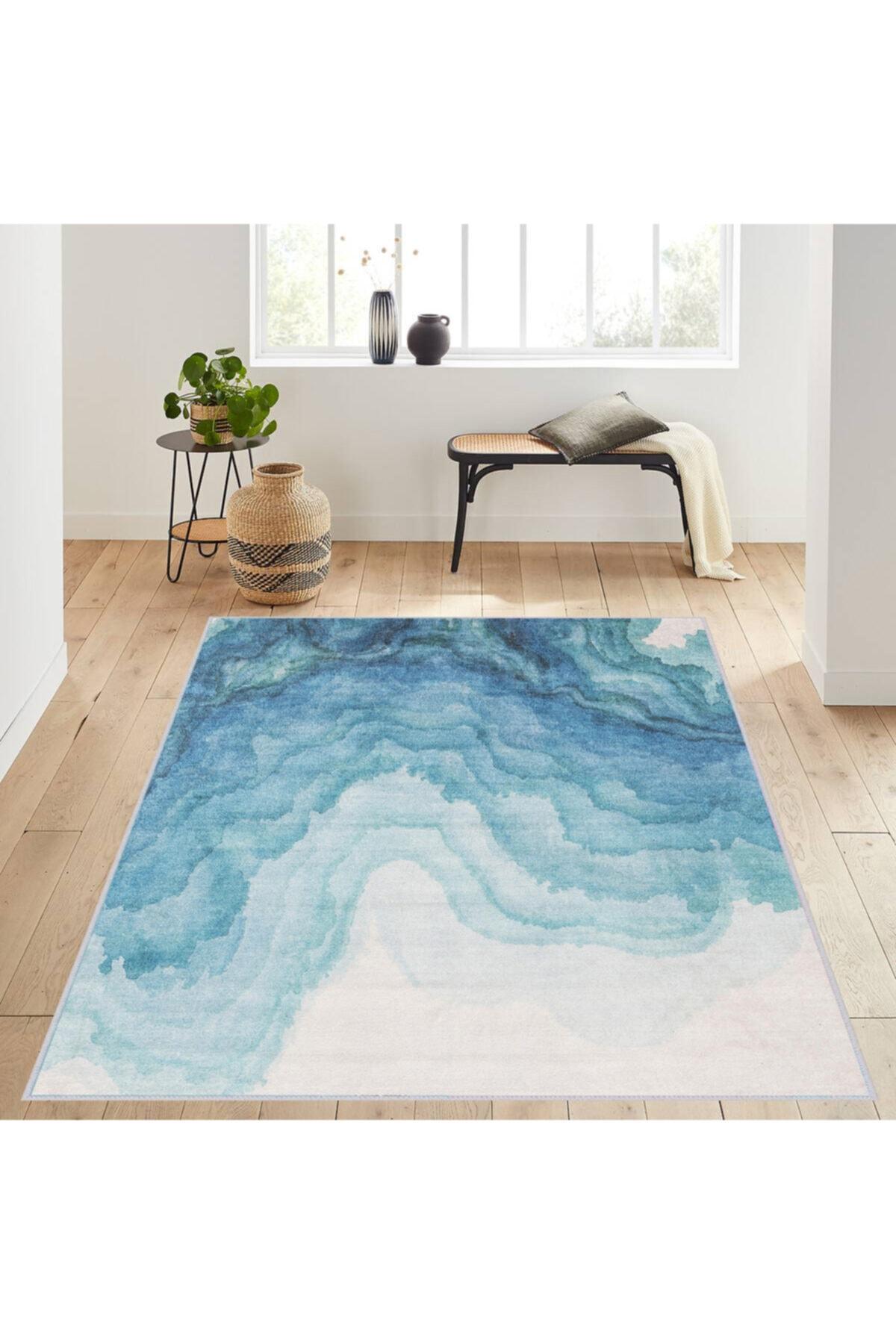 

Rovigo Home Washable Printed Carpet RVG1212 50x80 синий