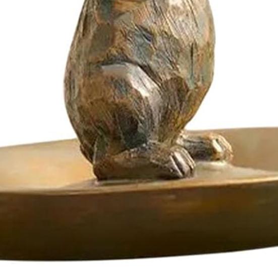 Animal Hummingbird Feeder with Umbrella Squirrel/Cat/Dog Holding Umbrella Birds Feeder Metal Hummingbird
