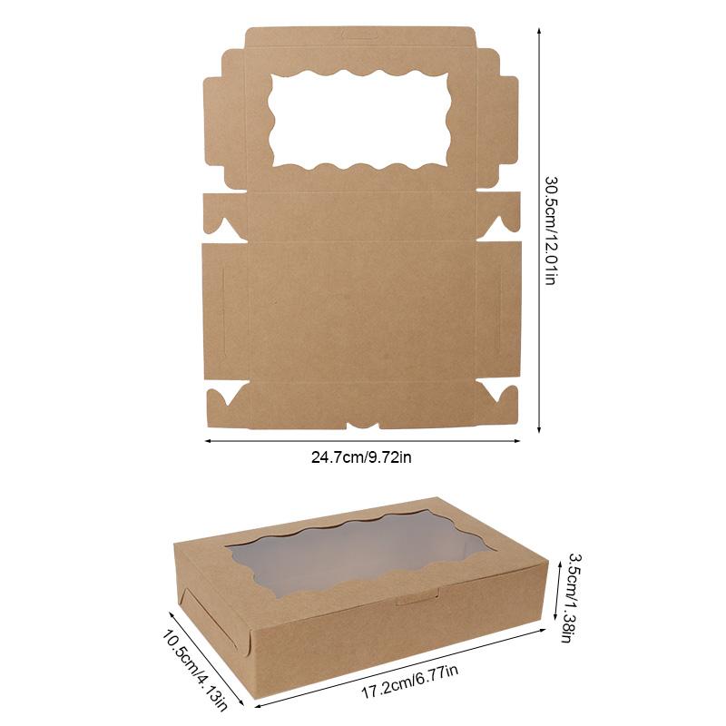 10/20pcs Cake Dessert Box With Window for Birthday Party Wedding Candy Cookie Bakery Packaging Baby Shower Christmas Gift Boxes