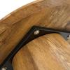 Round MDF Coffee Table, Natural Wood Look, 50 Cm Diameter, 48 Cm High, Wood-Effect Foil