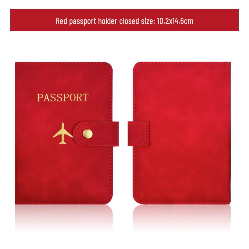 Leder-Reisepasshülle-Set mit grenzüberschreitender Heißprägung und Hardwareschnalle