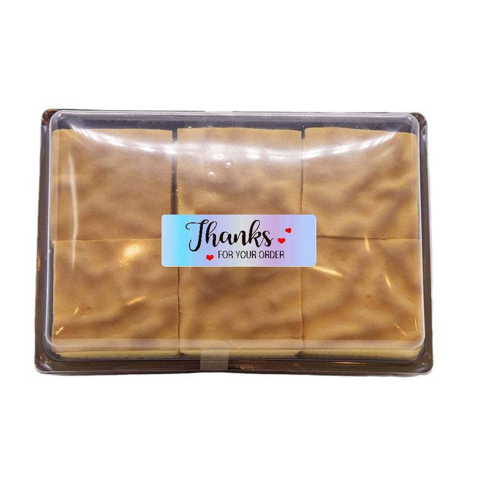 120 Pieces, Rectangular, Laser Silver, Thankyou, Sealing Sticker, Rainbow, Roll Up, Gift Decoration Sticker