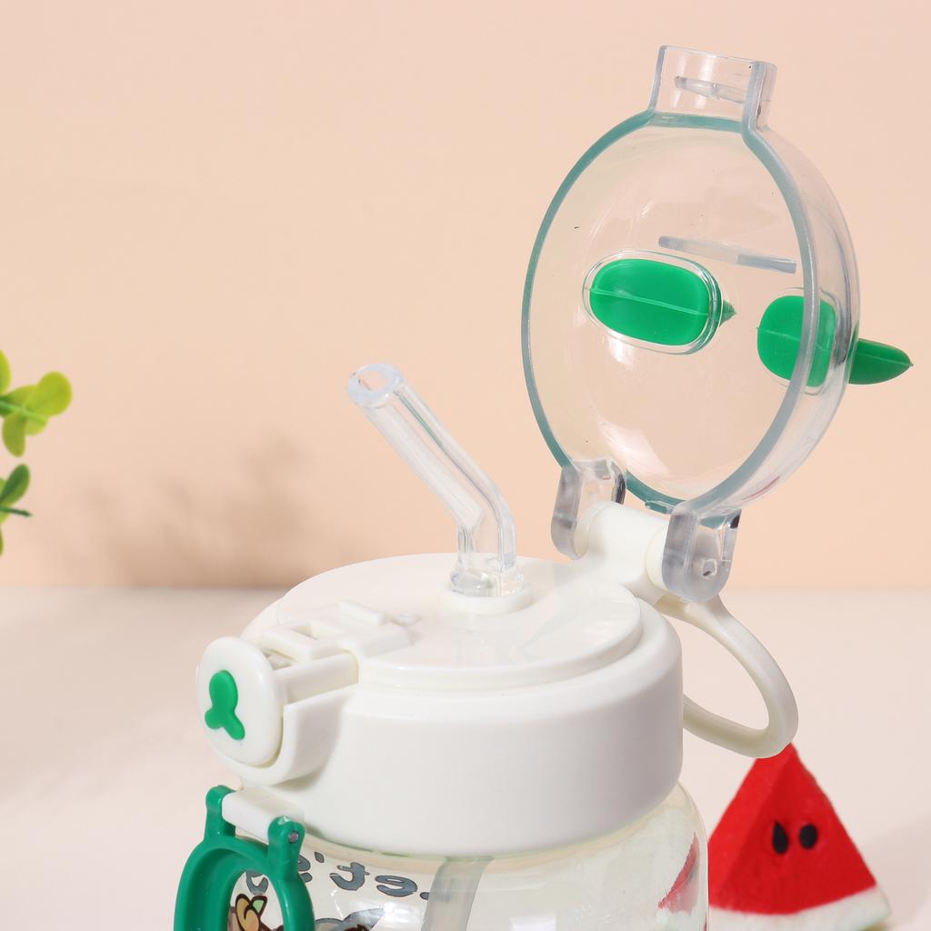 2025 New Capybara Large Water Bottle BPA Free Leak Proof Sports Straw Cup for Gym School Travel Kids Students Outdoor