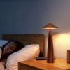 Nordic Wooden Mushroom Night Lamp Minimalist Vintage Style Bedside & Table Light for Bedroom and Living Room Night Light