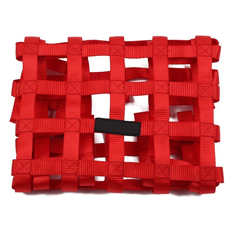 1PC Window Net Race Car Window Net Mounting Kit Ribbon Style 24Hx24W / 20Hx24W / 18Hx24W Car Accessories Black/Red/Blue