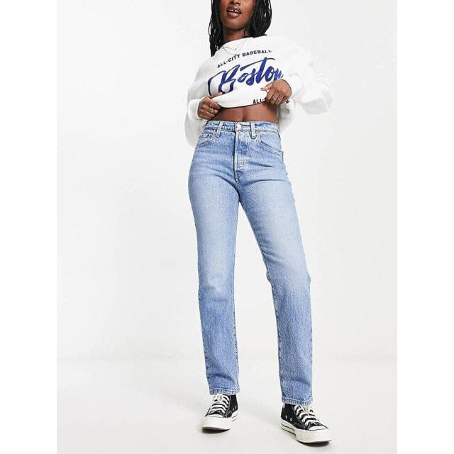 

Светлые прямые джинсы Levi s 501 прямого кроя