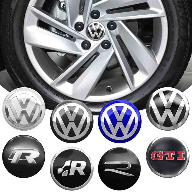 4Pc 56mm 60mm 65mm Car Wheel Center Hub Cap Rim Cover Stickers For Volkswagen VW Polo Bora Beetle Tiguan Passat B7 Golf Scirocco