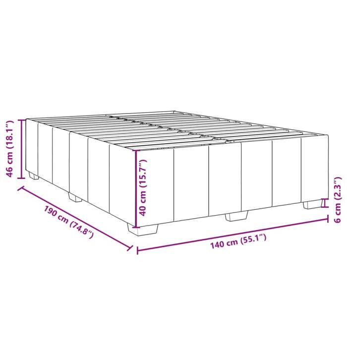 VidaXL Cadre de lit sans matelas noir 140x190 cm tissu 3284834