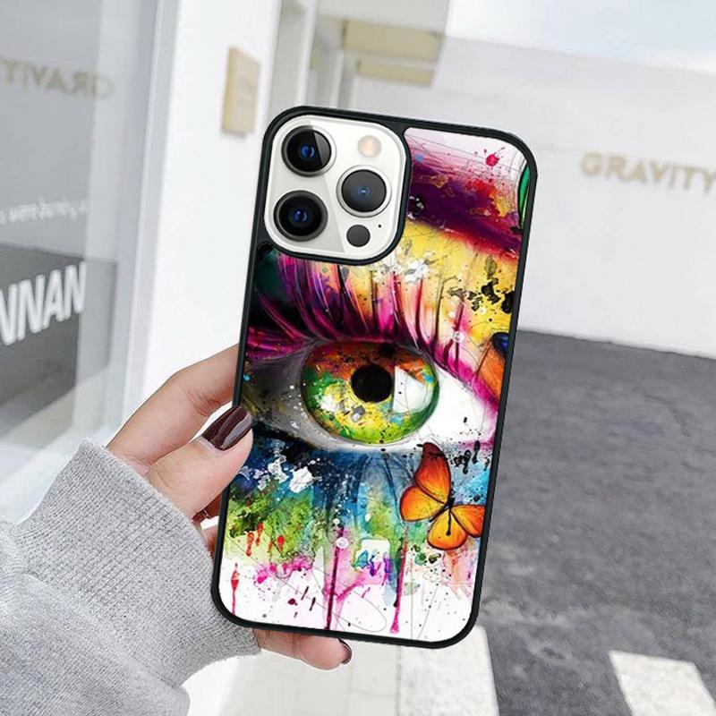 Blue Red Butterfly Phone Case For iPhone 17 Air 15 16 Cover  11 13 14 Pro Max 12 Plus Max Fundas