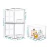Tall Openwork Desktop Storage Box Drawer-Style Stackable Transparent Plastic Cosmetic Organizer