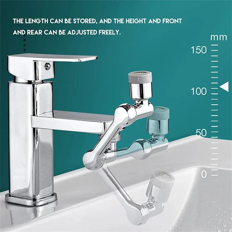 1080Universal Rotation Extender Faucet Aerator Plastic Splash Filter Kitchen Tap Washbasin Faucets Bubbler Nozzle Robotic Arm