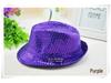 Children's Two-Color Striped Sequined Performance Jazz Hat