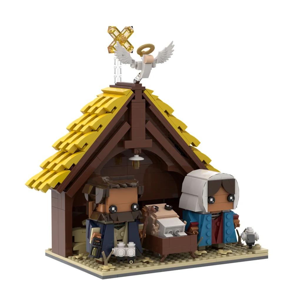 Yiran Toy Unisex Gobricks Moc Christianity God Shepherd Jesus House Bricks Crucifixion Of Birthday Birth Jerusalem Constructing Blocks
