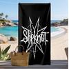 Slipknot Aufdruck Schnelltrocknendes Strandtuch Super Saugfähig Weich Leichtes Badetuch für Pool Sommer Reisen