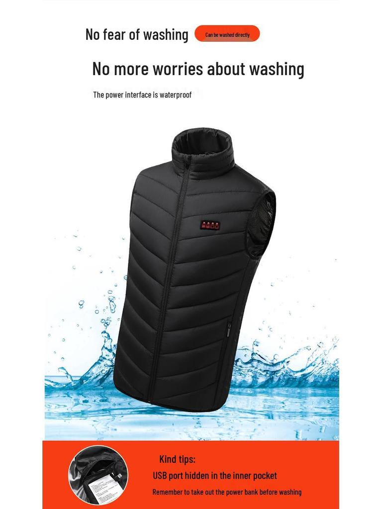 Seventeen-Zone USB Electric Heating Vest for Winter Warmth