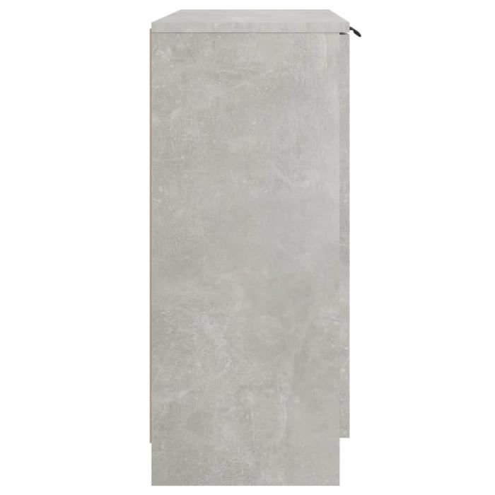 VidaXL Buffet Gris béton 60x30x70 cm Bois d'ingénierie 811083
