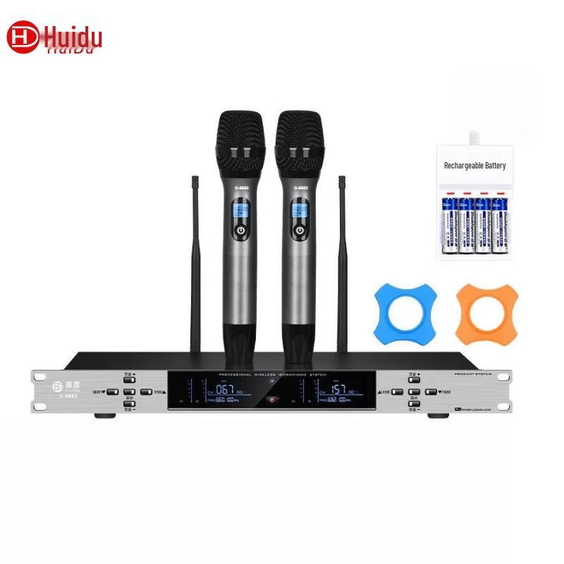 HuiDu Professional True U-Band Tunable Dual Wireless Microphone System (CN Version)