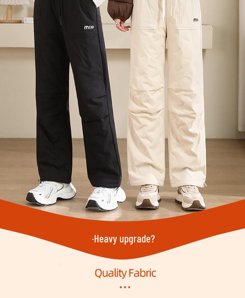 Women's 2025 Windproof Snow Pants: Cold-Proof, Thickened, Ski-Ready Down Pants for -40°C Winter Weather