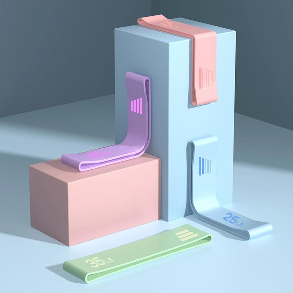 Yoga Elastic Band Resistance Bands Pilates Exercise Pull Strap Belt Hip Tension Band Leg Squat Dance Elastic Loop Stretch Bands