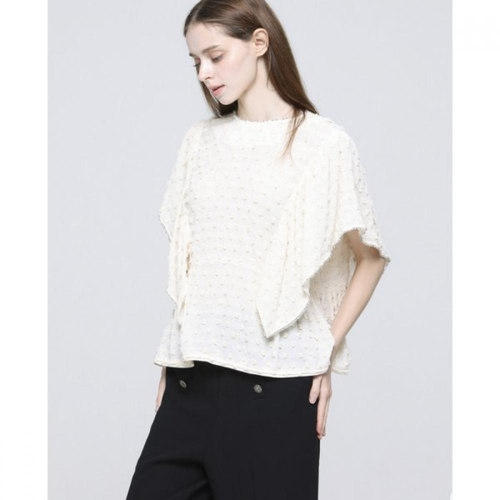 Son Jung Wan Women Dot Beads Frill Blouse Zbl6262320