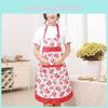 Elegant Women Floral Kitchen Bib Apron With Stylish Pockets For Cooking And Baking