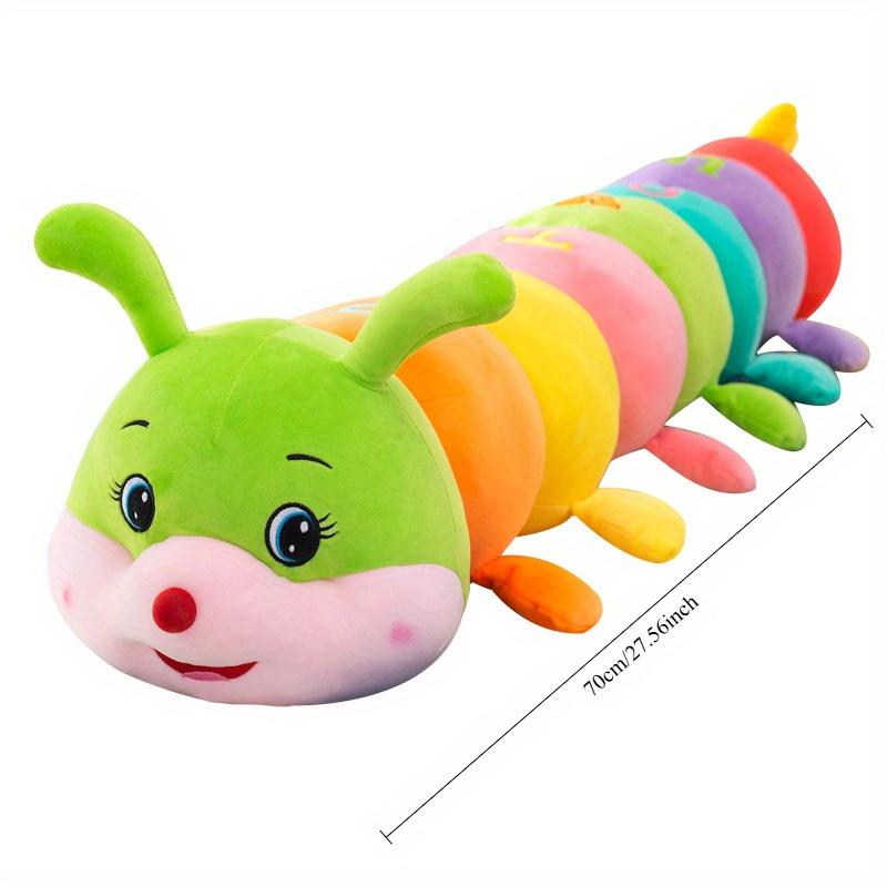 Colorful Plush for CATERPILLAR Toy, Soft Polyester Decorative Pillow Doll, Creative Long Striped Bug Design, Funny, Soft Letters