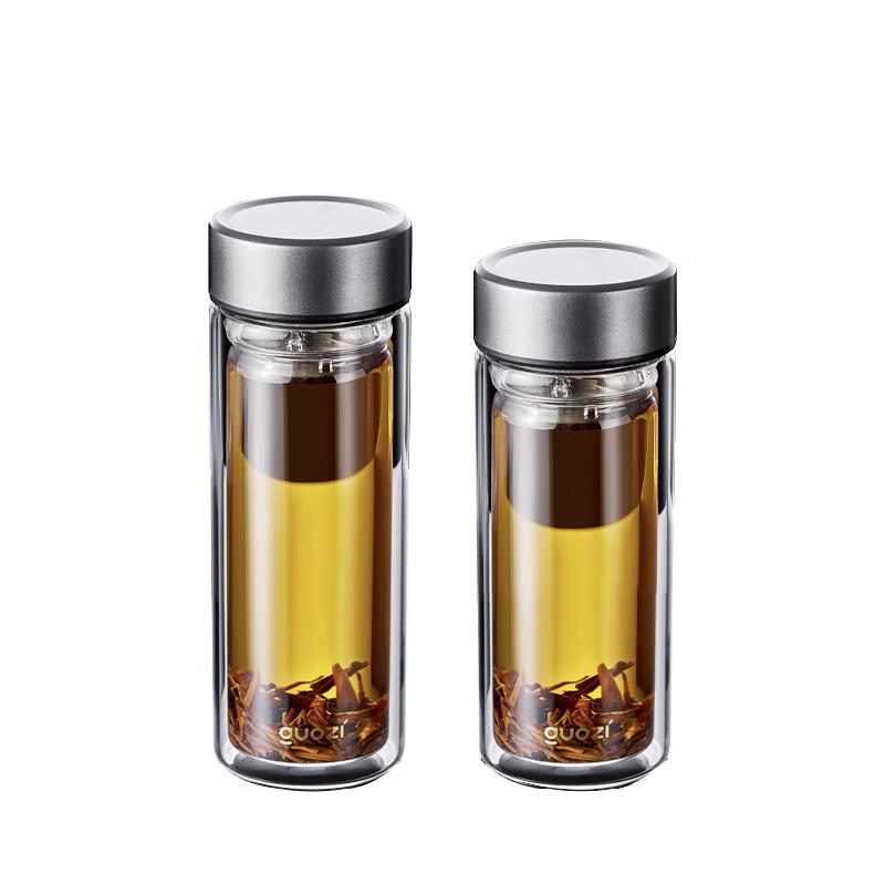 GUOZI Elegant Double-Layer Glass Cup