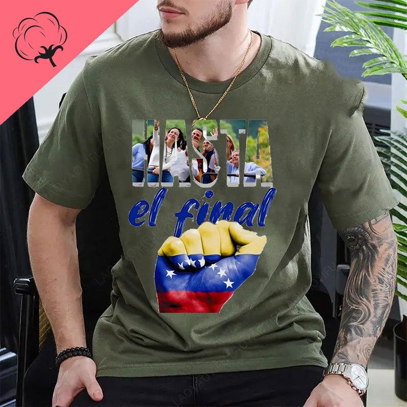Venezuela Flag T Shirt Unisex Short Sleeve Crew Neck Tops Camisa Graphic T Shirts Cotton Casual Clothing Camisetas Ahegao